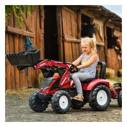 Traktor Na Pedały Dla Dzieci 3-6 Lat Do 50Kg Falk Valtra Przyczepa Łyżka Klakson