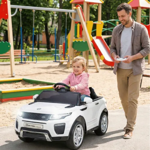 Samochód dla dziecka BAMBI RACER Land Rover Suv Jeep 1 osobowy Błyszczący Biały