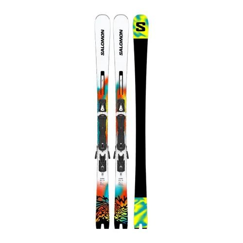 Narty zjazdowe Salomon E Addikt Pro 76 + wiązania MI12 GW white/turquoise/orange