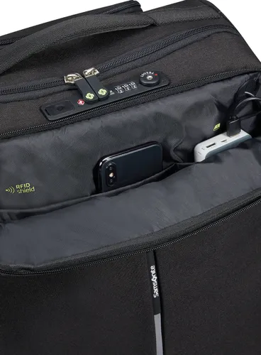 Bavul küçük tekerlekli Çanta Samsonite Securipak-black steel