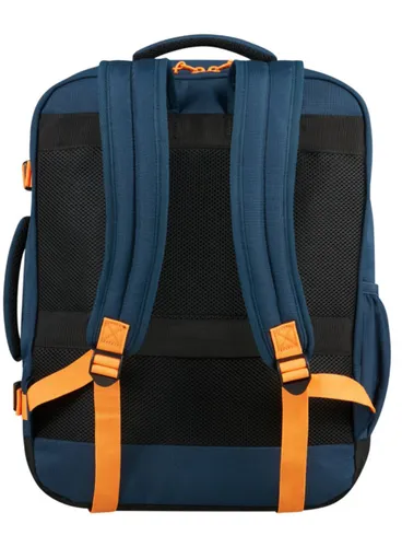 Рюкзак American Tourister Take2Cabin M - темно-синий / лучисто-оранжевый
