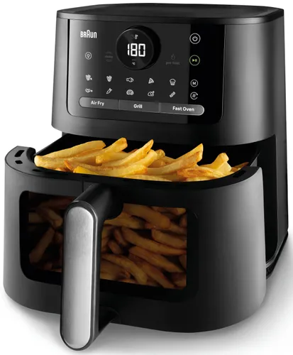 Air Fryer Frytkownica beztłuszczowa BRAUN MultiFry 5 HF5075IBK 6l z okienkiem do obserwacji postępów gotowania