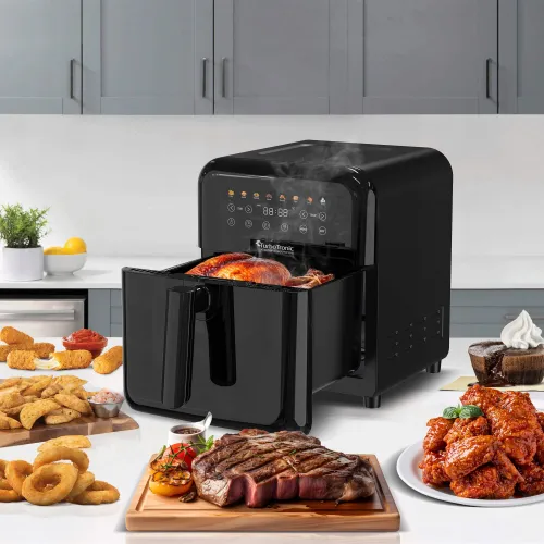 Air Fryer Frytkownica beztłuszczowa TURBOTRONIC TT-AF190 Czarny 6l 8 automatycznych programów
