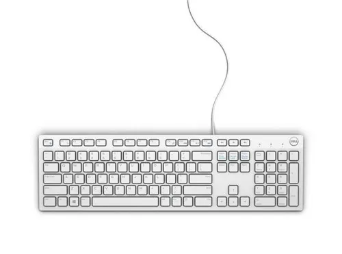 Klawiatura Dell KB216 przewodowa 100% (full-size) biała