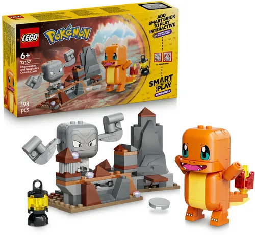 LEGO 72157 Pokémon SMART Play Charmander i Geodude — starcie w jaskini