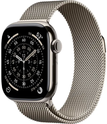 Apple Watch 11 GPS + Cellular 42mm koperta z tytanu (naturalny) + bransoleta mediolańska (naturalny)