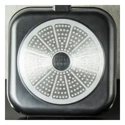 TESCOMA Smartclick 26 x 26 cm czarna - patelnia grillowa nieprzywierająca z odpinaną rączką