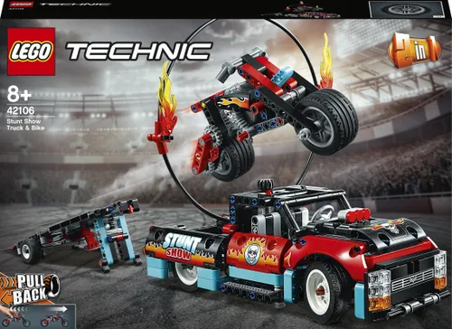 Конструктор Lego Technic фургон и трюк мотоцикл (42106)