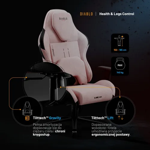 Fotel DIABLO CHAIRS X-One Prime Różowy