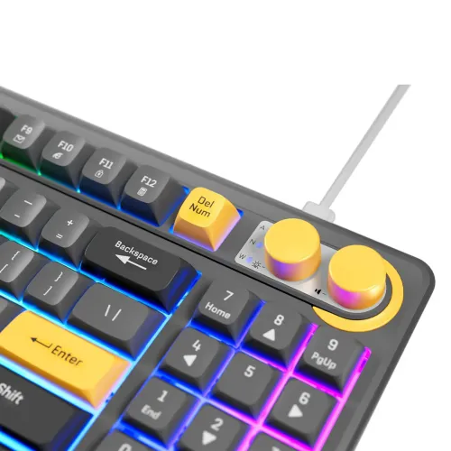 Klawiatura membranowa Rampage Cyclone KNOB Szaro-Czarny