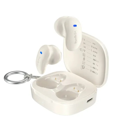 Słuchawki bezprzewodowe Belkin SoundForm Anywhere Douszne Bluetooth 5.4 Piaskowy