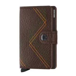 Miniwallet Secrid Stitch Linea Cep Cüzdanı-espresso