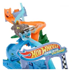 Hot Wheels Tor samochodowy Racer Verse Jurassic World Morski dinopościg