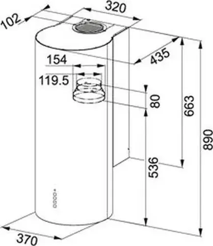 Okap Franke Turn FTU 3805 XS Srebrny