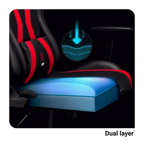Fotel Diablo Chairs X-Horn 2.0 Small do 90kg Skóra ECO Czarno-czerwony