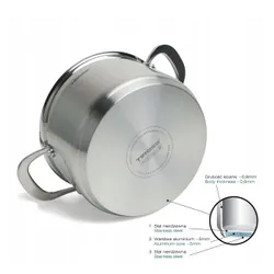 Garnki zestaw garnków stalowych 8el 2472