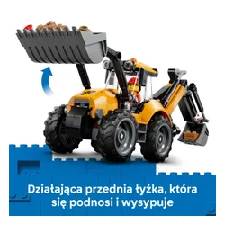 LEGO City 60480 Żółta koparko-ładowarka, zestaw klocków 7+