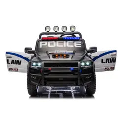 Auto Na Akumulator Dla Dzieci Dodge Ram Policja Zb629-F 4X4 LED Eva Skóra