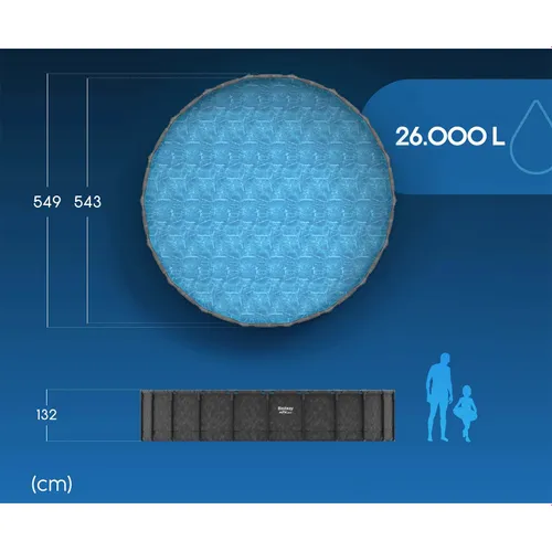 Basen stelażowy Bestway 561KC ogrodowy całoroczny 549x132cm APX zestaw 11w1