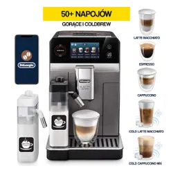 Ekspres DELONGHI ECAM 470.75.GX Eletta Ultra (Spienianie mleka na ciepło i zimno) (Cold Brew)
