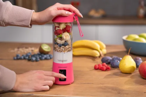 Blender personalny GÖTZE & JENSEN PB940P Różowy Bezprzewodowy + pokrowiec