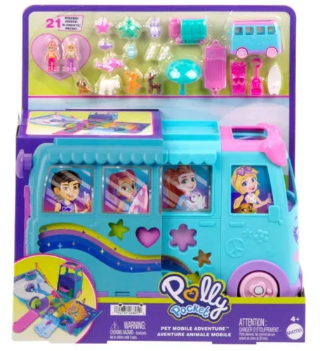 Mattel Zestaw podróżny Van Polly Pocket