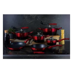 Garnki metallic 15 elementów Berlinger haus bh-1632 black burgundy line 1szt