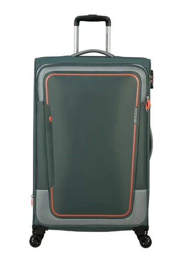 Большой расширяемый чемодан American Tourister Pulsonic-dark forest