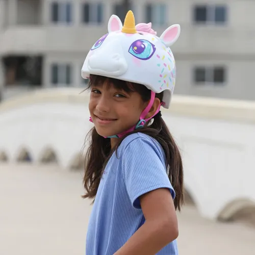 Kask rowerowy RASKULLZ Super Unicone Biały dla Dzieci (rozmiar S)