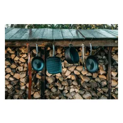 SKOTTSBERG Cast Iron 34 cm - patelnia / wok żeliwny na ognisko nieprzywierający