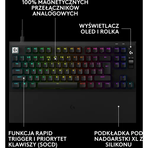 Klawiatura magnetyczna Logitech G Pro X2 TKL Rapid Czarny