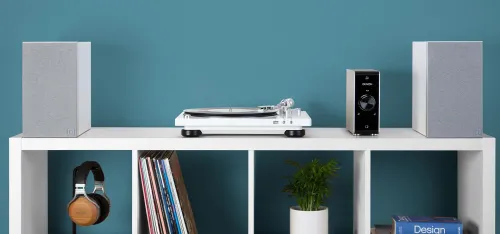 Gramofon Denon DP-450USB Manualny Napęd paskowy Przedwzmacniacz Biały