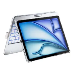 Etui na iPad Air 11 cali TYPECASE Flexbook Touch Srebrny Klawiatura