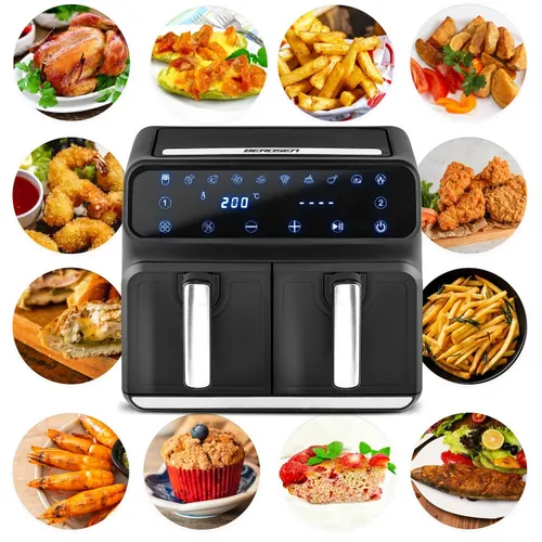 Air Fryer Frytkownica beztłuszczowa BERDSEN BD-653 8l z podwójnym koszem