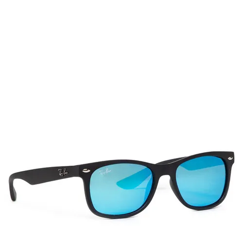 Okulary przeciwsłoneczne dziecięce Ray-Ban Junior New Wayfarer 0RJ9052S 100S55 Matte Black/Blue Flash - Rozmiar (EU) 48