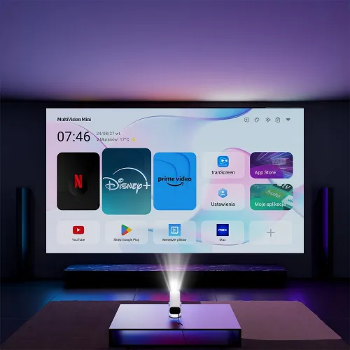 Projektor Manta MultiVision Mini Portable PMA202A24 LED HD Ready Wi-Fi Bluetooth Android