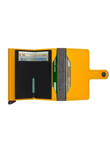 RFID Gizli Miniwallet Yard Toz Cep Cüzdanı-ochre