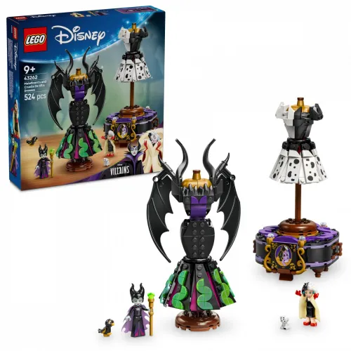 LEGO Klocki Disney 43262 Suknie Diaboliny i Cruelli De Mon