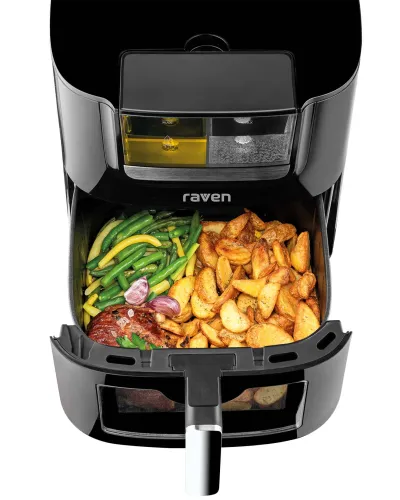 Air fryer Raven Frytkownica niskotłuszczowa EFN011 z funkcją mgiełki wodnej i olejowej 1800W 7l 8 programów automatycznych