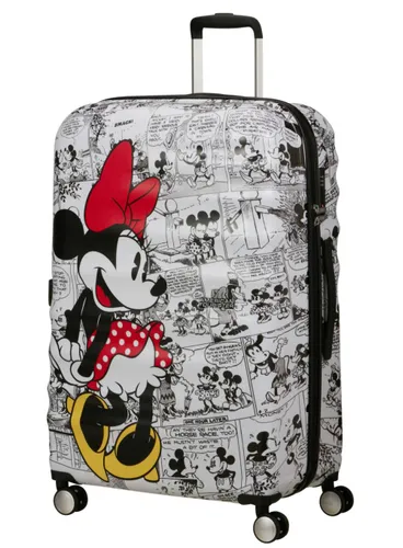 Walizka duża American Tourister Wavebreaker Disney - Minnie comics white