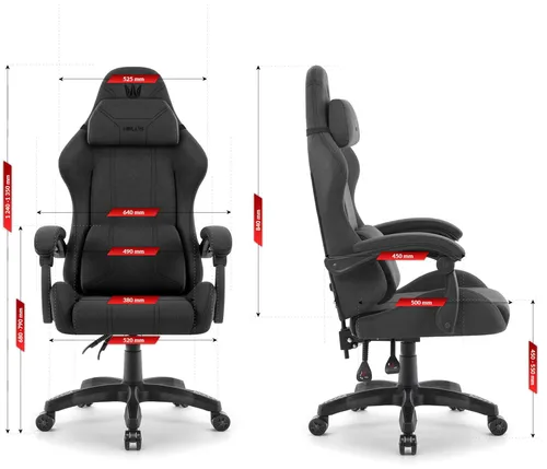 Fotel HELL'S CHAIR HC-1014 Czarny