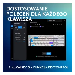 Klawiatura mechaniczna Logitech G915 X Lightspeed Tactile US INTL Biały