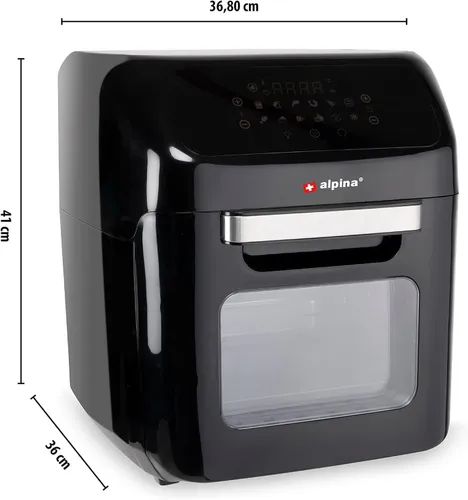 Air Fryer Frytkownica beztłuszczowa ALPINA 871125219568 12l z okienkiem do obserwacji postępów gotowania