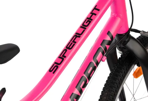 Rower dziecięcy KARBON Superlight 20 cali dla dziewczynki Różowy