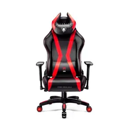 Fotel Diablo Chairs X-Horn 2.0 Normal Size Gamingowy do 160kg Skóra ECO Czarno-czerwony