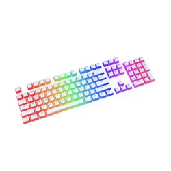 Klawiatura SPC Gear KC104 Pudding Onyx White DBL Shot PBT Biały