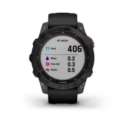 Smartwatch Garmin Fenix 7 Solar Niebieskoszary z czarnym paskiem (010-02540-11)