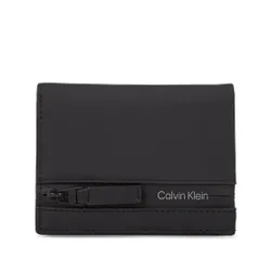 Мужской кошелек Calvin Klein Rubberized Bifold 6cc с монетой K50K510895 CK Black BAX