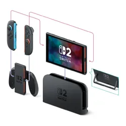 Konsola NINTENDO Switch 2 V2 z wymienną baterią Czarny