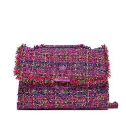 Kurt Geiger 690-Tweed Lg Kensington Moale 647458609 Fushia CMB Bag